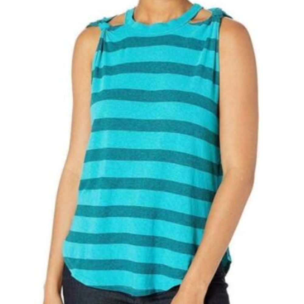 Free People The Twist Striped Tank - Jungle Teal